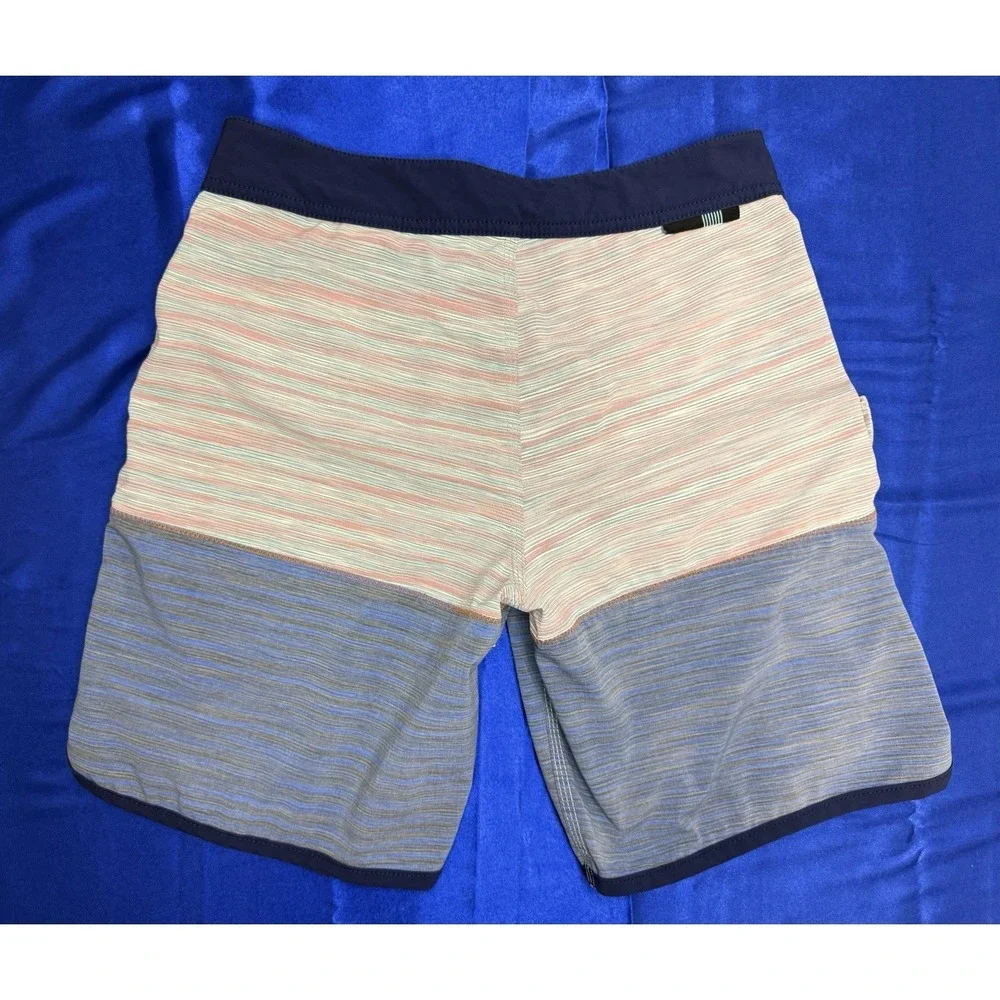 Vissla Men's Size 27 Blue Striped Board Shorts Swim Trunks Surfer Surfwear Beach